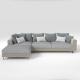 L Shape High Density Foam Seat Rattan Corner Lounge Set