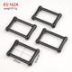 User-Friendly Style Rectangular Zinc Alloy Ring Buckle for 1 Inch Black Metal Buckles