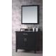 Solid Wood 36 Inch Single Sink Bathroom Vanity / Bathroom Floor Cabinet Black Color