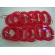 12pcs/lot plastic spiral coil wrist band key ring chain red color keyrings factory cheap