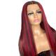 Swiss Lace Base Material 150% 180% 200% Density Original Human Hair Red Lace Front Wigs