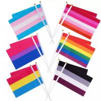 Custom Logo Small Hand Flags LGBT Flag Portable 14x21cm/20x30cm/30x45cm
