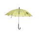 Compact Child'S Clear Umbrella Yellow POE Materails Plastic Hook Handle