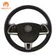Black Leather Steering Wheel Cover for Jaguar Sportbrake 2008 2009 2010 2011 2012 2015 E-Pace F-Pace XE XF 2008-2017 2018 2019