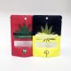 Canabis Weed Packaging Bag Resealable Zipper Stand Up Pouch With Window