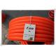 Orange PU Polyurethane Round Belt anti static with 3mm - 8mm Textile