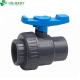 Straight Through Channel PVC True/Single Ball Valves with EPDM Rubber PVC Ball