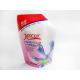 600ml Liquid Detergent Stand Up Pouch With Nozzle Cap / Tear Notch