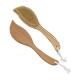 Leaf Shape Head Bamboo Bath Body Brush Natural Bristle Brushes