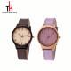 Water Resistant Walnut Wood Watch With Leather Strap Unisex Use
