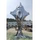 Outdoor Large Polished Stainless Steel Sculpture SS316L 5.7 Meter Height