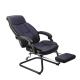 Reclining Leather Office Chair With Footrest Armrests Commercial Style