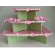 Kids Birthday Cupcake Stand , Square Shape 3 Tier Cardboard Cupcake Stand