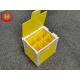 Yellow Corrugated Plastic Packaging Boxes With Dividers Lightweight Foldable