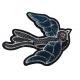 Wholesale Red Rhinestone Embroidery Swallow Brush Patch For  Jacket