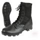 Leather Black Military Jungle Boots Canvas Nylon Upper For Camping