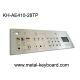 IP65 Dustproof Rugged Industrial Metal Stainless Steel Keyboard With Touchpad