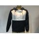 Hooded Cagoules Mens Polyester Bomber Jacket Navy White Block Soft Shell Fabric