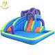 Hansel low price amusement used bouncy castles water slide with pool for sale