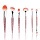 Fashion Cosmetic Makeup Brush Set 6 Pcs with star glitter inside the handle