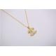 Pendent Long Chain Hip Hop Plated Jewelry Pendant Necklace 18K Gold Plated for Silver + Zircon
