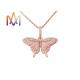 27g Fadeless Butterfly Pendant Cubic Zirconia Necklace