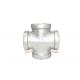Fireproof Toilet Pipe Fitting Cross 4 Way Pipe Connector ISO 7/1 Standard