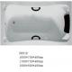 Rectangle Shape Acrylic Built In Bathtub Modern Style with CE ISO Certification
