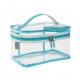 Fashion Ladies Waterproof Clear PVC Travel Cosmetic Case Bag With Handle