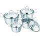 Elegant Design Kitchen Cookware Sets Silver Color Strong And Immune To Rust Durable