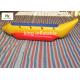 3 Persons 0.9mm PVC Banana Boat For Amateur Boat Race / Family Adventure