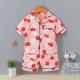 Children Cardigan Pajama Set Summer Thin Air Conditioning Suit