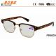 Classic culling plastic reading glasses, fashionable deisgn,pattern on temples
