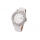Women Quartz Stone Watch ,  Timepieces White Quartz Watch Stainless Steel Case