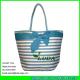 LUDA striped women paper straw tote bag bowknot promotion straw bag