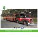 42 Seater Mini Trackless Train With Metal Structure Beam 76 KW Rated Power Petrol Engine