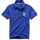 Navy / White Stretch Solid POLO T Shirts For Men Polyester Cotton Fabric