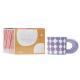 Handmade Ceramic Coffee Mugs Gift 3d Mug Purple White Polka Dot Pattern Large Coffee Mug Office Rest