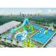 Safety Outdoor Playground Inflatable Water Parks For Adult And Kids / Aqua Park Equipment