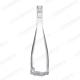 Clear Glass Unique Floral Carving Whiskey Vodka Wine Bottle 250ml 500ml 750ml with Cap