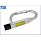 Metal Carabiner 2GB USB Drive Logo Printing Easy to Carry with