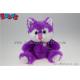 Cuddly Sitting Purple Plush Fox Animal as Children Toy for Festival