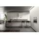 L shaped PET Kitchen Cabinets Customized White Modern Kitchen Cabinet