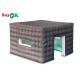 Air Inflatable Tent Black Big Commercial Outdoor Inflatable Cube Tent  With Led Light