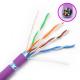 FTP Category Cat5e Network Cable HDPE Insulation With Purple Color Jacket
