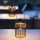 Outdoor Solar Rattan Garden Lanterns Waterproof 3500K Warm White