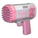 Bubble Gun Rocket 69 Holes Soap Bubbles Machine Christmas Gift Gun Shape Automatic Blower With Light Toys For Kids