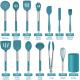 14 Pieces Kitchen Cooking Silicone Utensils Set with Stainless Steel Handle