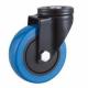 04-Medium duty caster Blue PVC bolt hole caster