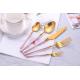 NEWTO High Quality Heavy Stainless steel flatware set Pink and Gold Color Cutlery